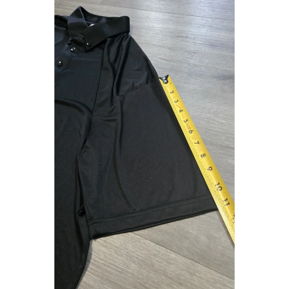 Collars and Co Dress Collar Polo Men 2XL Black Short Sleeve Shirt Performance